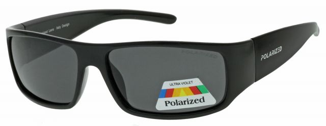 Polarizační sluneční brýle PO2114-5 Černý lesklý rámeček