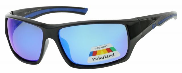 Polarizační sluneční brýle PO2247-5 Černý lesklý rámeček