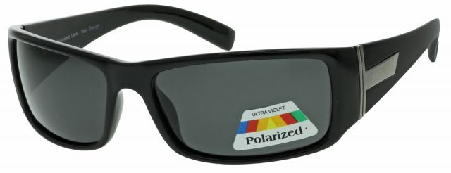 Polarizační sluneční brýle P2179-6 Černý lesklý rámeček