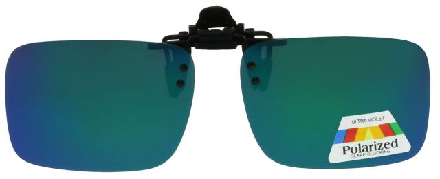 Polarizační sluneční brýle Klip na brýle 5830-3 Zeleno-modrý zrcadlový