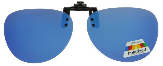 Polarizační sluneční brýle Klip na brýle 5845-9 Modrý zrcadlový - světlý