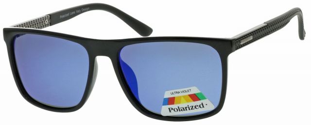Polarizační sluneční brýle PO2218-4 Černý matný rámeček
