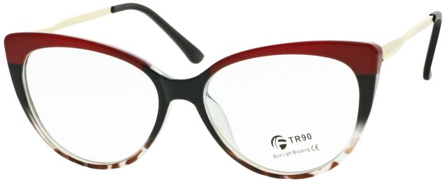 Brýle na počítač TR5018 +0,0D - TR90 S filtrem proti modrému světlu včetně pouzdra
