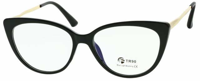 Brýle na počítač TR92388 +0,00D - TR90 S filtrem proti modrému světlu včetně pouzdra