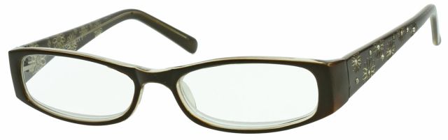 Dioptrické čtecí brýle RD3B +1,0D Souzdrem - hnědé