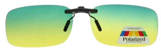 Polarizační sluneční brýle Klip na brýle 5835-5 Zeleno-žlutý